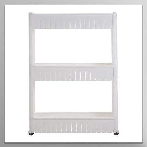 Mobile Shelving Unit Organizer with 3 Large Storage Baskets, Slim Slide Out Pantry Storage Rack for Narrow Spaces by Everyday Home