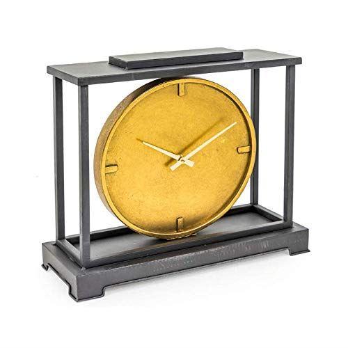 45cm Wide Industrial Style Iron Mantel Clock