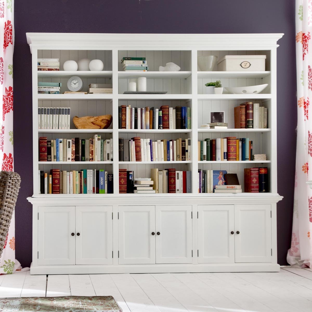 Hamptons Style Hutch Bookcase