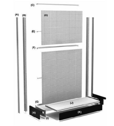 Island Merchandiser, 48" Mobile Shelving Unit w/ Endcaps