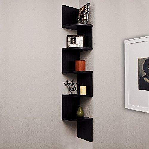 A10SHOP Alpha Corner Wall Mount Shelf Unit Zigzag Shape - Classic Wenge (Wenge)