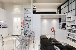 Small 29 Sqm Studio Apartment in White is a Super Stylish Space-Saver