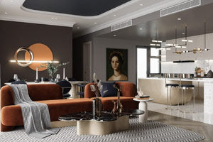 Classy Contemporary Interiors With Deep Brown, Grey & White Decor