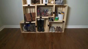 In this home hack, DIY bloggers Bridget & Casey show you how you can easily create a custom storage piece using wooden crates! This budget-friendly DIY ...
