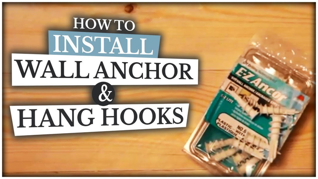 Learn how to hang wall mounted hooks with drywall anchors