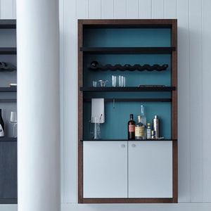 VDF products fair: kitchen and storage systems brand Henrybuilt has created a flexible shelving unit that allows users to display homeware and personal trinkets in a variety of arrangements