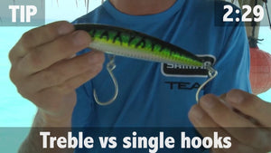 Treble Vs Single Hooks on Topwater tackle explained by Matt Watson