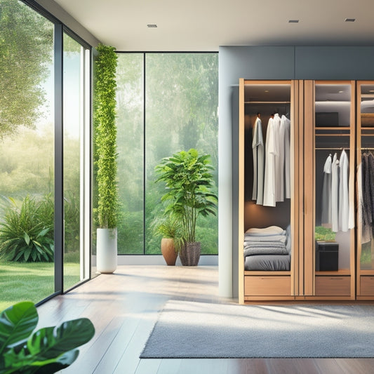 Fuse functionality with sustainability as a revolutionary solar-powered standing closet transforms your wardrobe management and redefines eco-friendly fashion.
