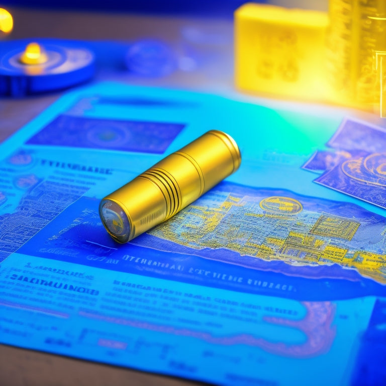 An illustration of a bright blue Indian map in the background, with a large, glowing yellow battery in the center, surrounded by falling rupee notes and decreasing arrows.