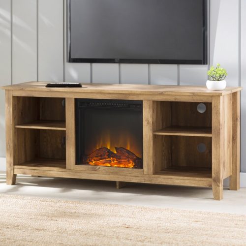 16 Stylish and Cozy TV Stands with Built-In Fireplaces To Hunker Down With This Winter