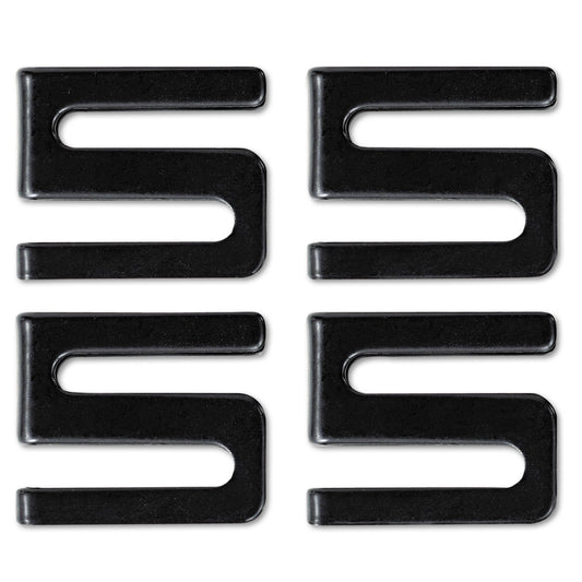 Alera Wire Shelving S Hooks, Metal, Black, 4 Hooks/Pack