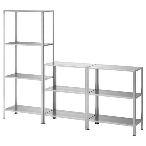 IKEA Shelving unit in/outdoor,
 180x27x74-140 cm No11872