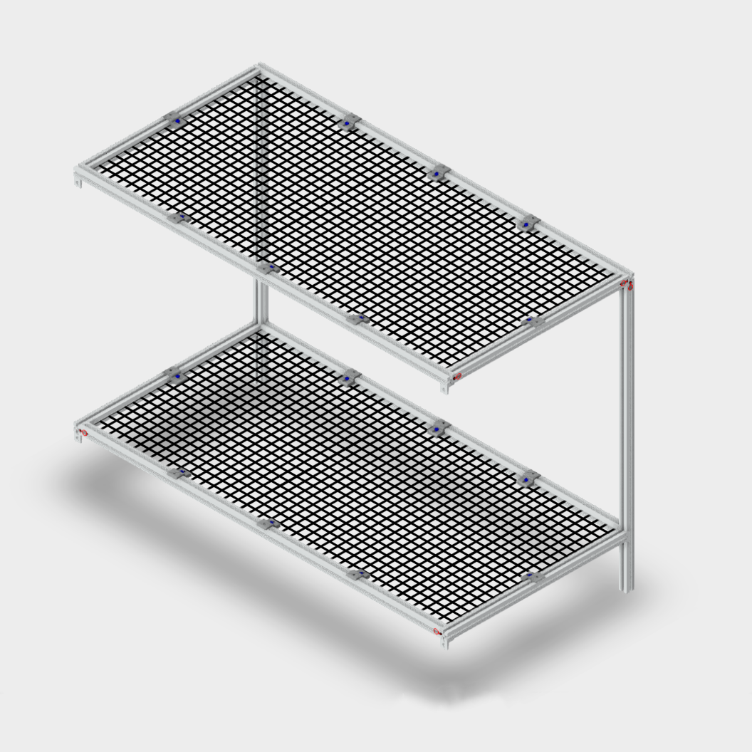 2 Legged Double Shelving Unit