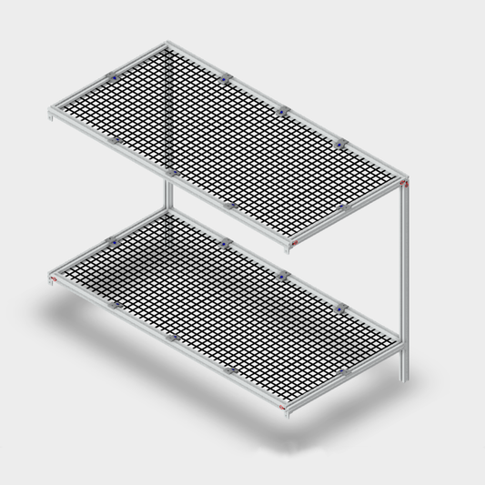 2 Legged Double Shelving Unit