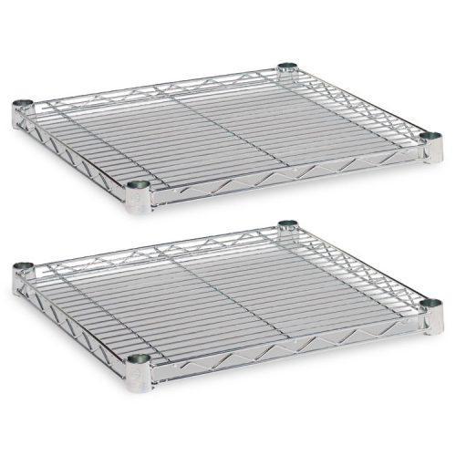 Alera® Industrial Wire Shelving Extra Wire Shelves, 18w x 18d, Silver, 2 Shelves/Carton