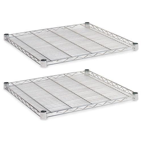 Alera® Industrial Wire Shelving Extra Wire Shelves, 24w x 24d, Silver, 2 Shelves/Carton
