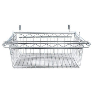 Alera® Sliding Wire Basket For Wire Shelving, 18w x 24d x 8h, Silver