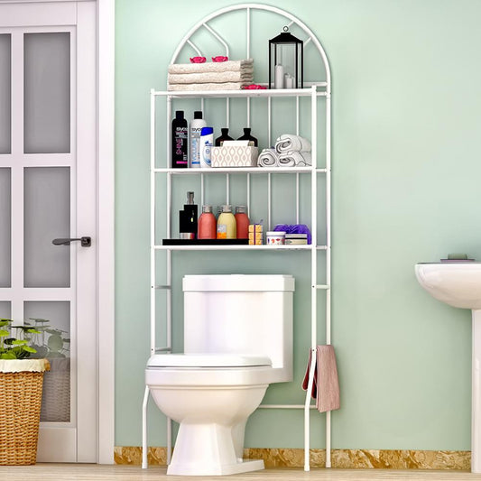 3 Shelf Over The Toilet Bathroom Space Saver Towel Storage Rack Organizer