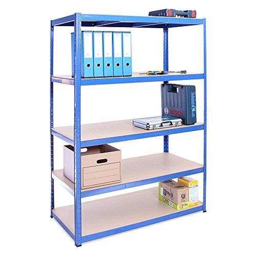 180cm x 120cm x 60cm, Blue 5 Tier (175KG Per Shelf), 875KG Capacity Extra Deep Garage Shed Racking Storage Shelving Unit, 5 Year Warranty