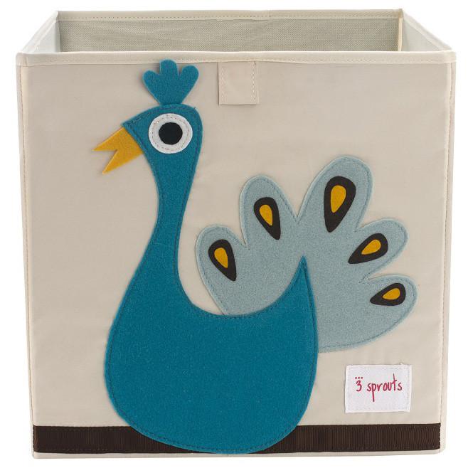 3 Sprouts Storage Box Peacock