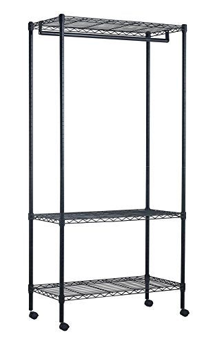 Sandusky Lee MGR3511771 Steel Garment Rack with Canvas Cover, 35" Width x 71" Height x 18" Length, Black