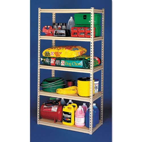 Stur-D-Stor Shelving, Five-Shelf, 48w X 24d X 84h, Sand By: Tennsco