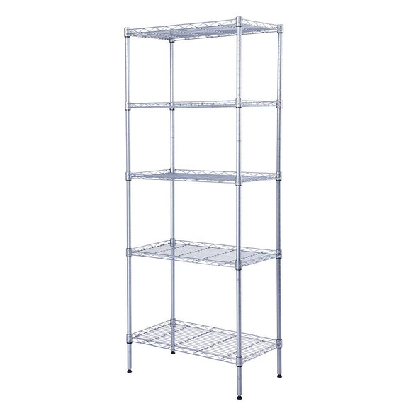 SINGAYE Storage Rack Silver 5-Tier Mesh Shelving Unit Storage Shelves Metal for Pantry Closet Kitchen Laundry 23.6