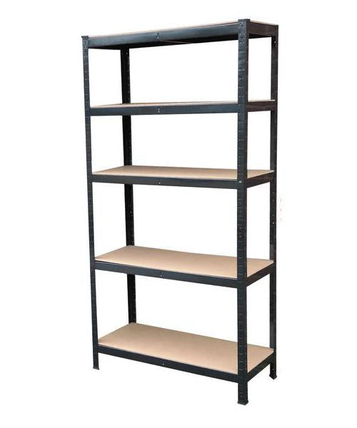 1.8M 5 Tier Metal Shelving Unit - Black