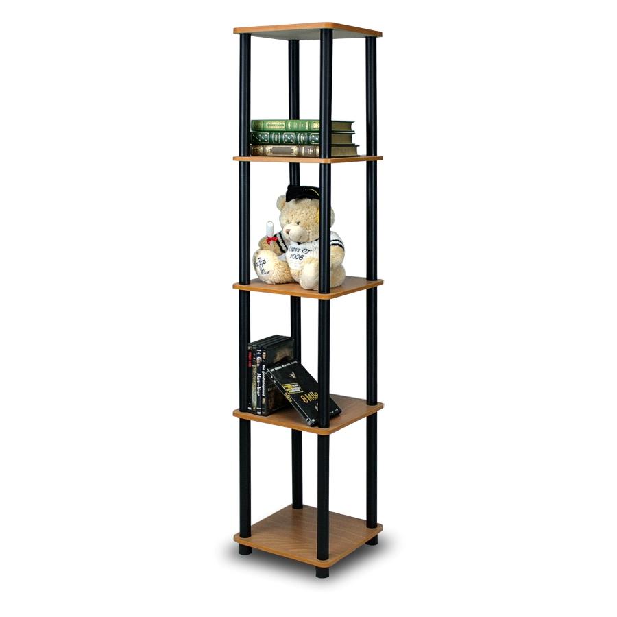 Furinno 5-Tier Corner Square Rack 99132LC/BK