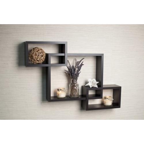 Danya B. Black Intersecting Wall Shelf