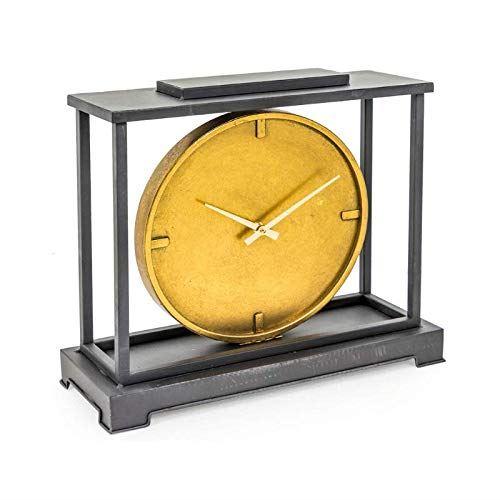 45cm Wide Industrial Style Iron Mantel Clock