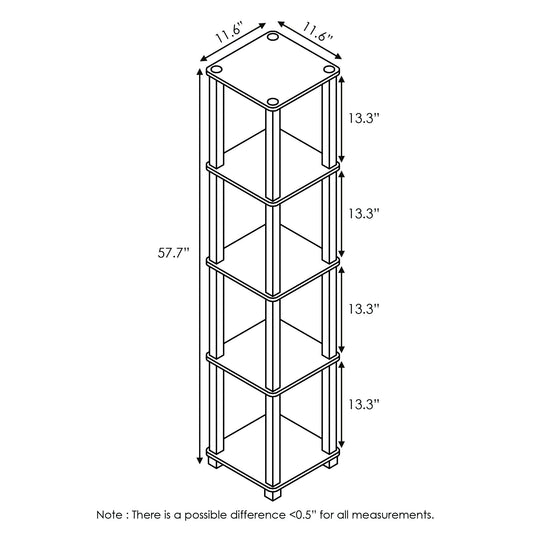 Furinno 3-Tier Multipurpose Shelf Display Rack 18026AM/BK