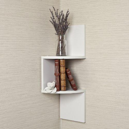 Laminated Corner Shelf w/ White Finish