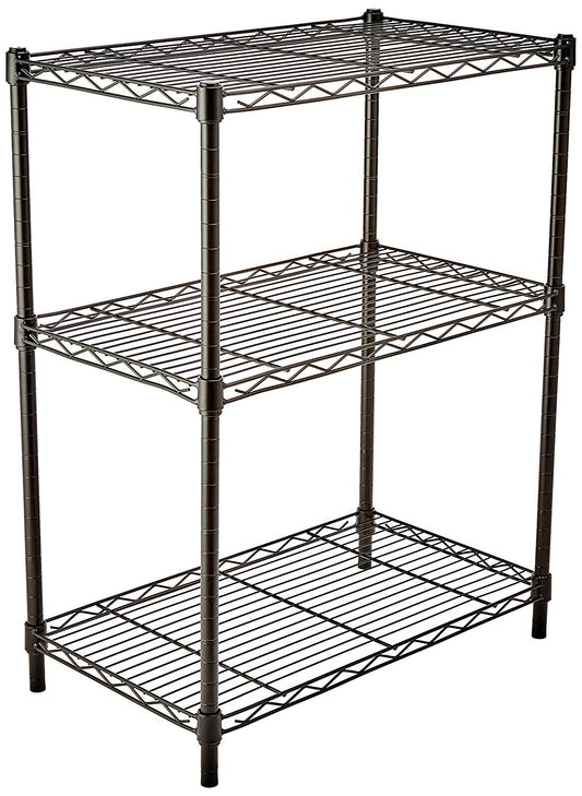 AmazonBasics 3-Shelf Shelving Unit - Black