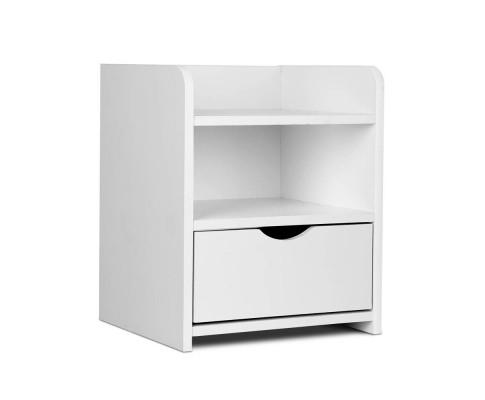 Artiss Bedside Table Drawer - White