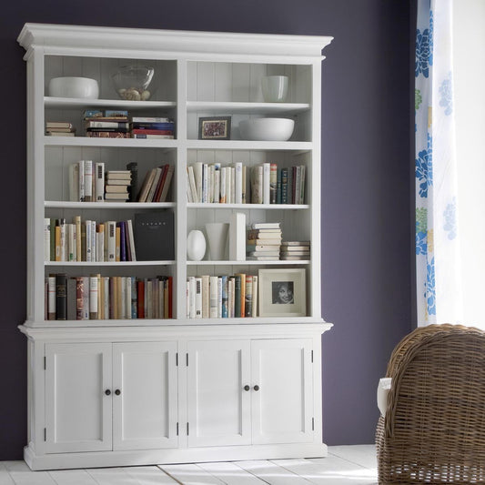 Hamptons Style Hutch Bookcase - CLEARANCE