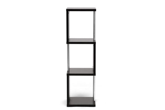 Baxton Studio Lindy Dark Brown Modern Display Shelf (3-Tier)