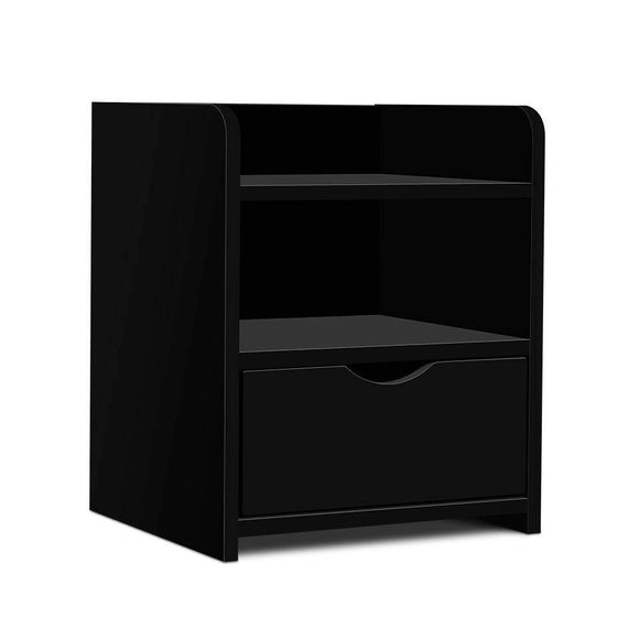 Artiss Bedside Table Drawer - Black