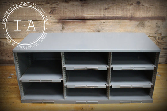 Vintage Industrial Metal Adjustable Cabinet Shelving Unit Organizer Rack