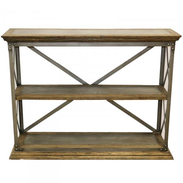 Kingsley Wood & Iron Industrial Steampunk Entertainment Unit / Shelving Unit