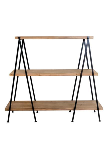 Vienna Wood & Metal Geometric Shelving Unit