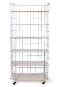 Jasper Industrial Chic Storage Shelving Unit With Castor Wheels