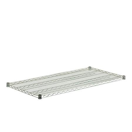 24x48-Inch Steel Shelf with 800-lb Weight Capacity, Chrome