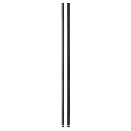 63" Black Pole w/ top cap-2pk