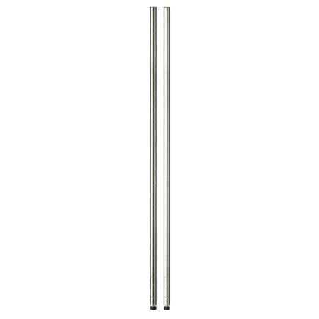 63" Chrome Pole w/ top cap-2pk