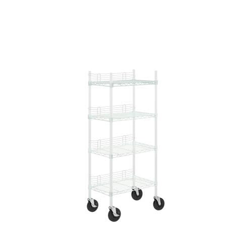 4-Tier Adjustable Shelving Unit With Wheels