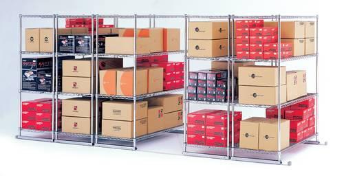 X5 Space Saving Sliding Storage System, Shelf Size: 18" X 60" Overall: 138" X 62" X 74"