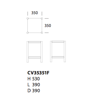 Cavetto Shelving Unit L390 with 2 Shelves by Karl Andersson & Söner