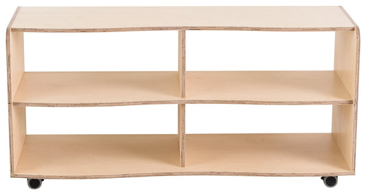 Curved Modular Four Cubby Hole Storage Unit