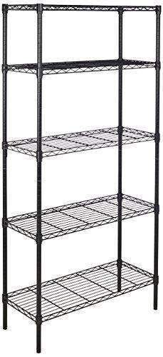 Amazonbasics 5-Shelf Shelving Unit - Black